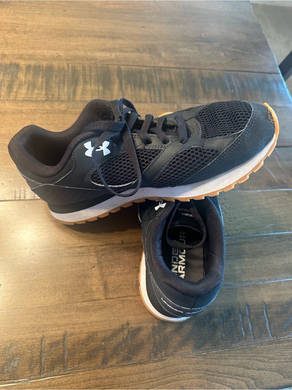 Under Armour Black and White Sneakers- Mens 9